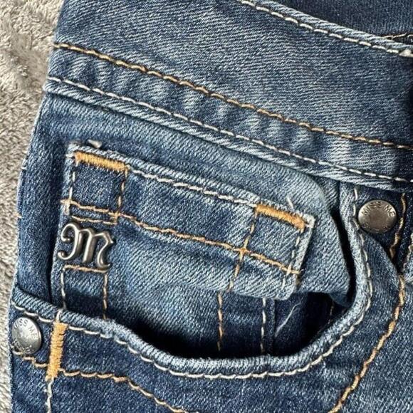 Miss Me Jeans Womens 27 Exposed Button Fly Thick Stitched Western Cowgirl Boot - Picture 8 of 15